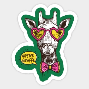 HIPSTER GIRAFFE Sticker